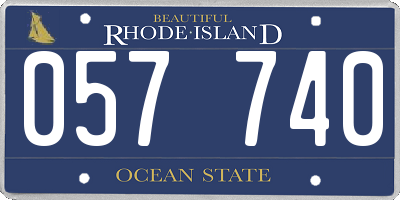 RI license plate 057740
