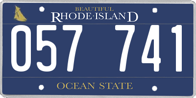 RI license plate 057741