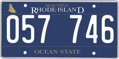 RI license plate 057746