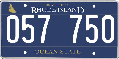 RI license plate 057750