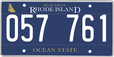 RI license plate 057761