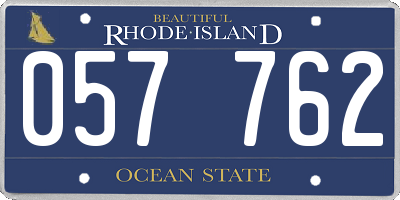 RI license plate 057762