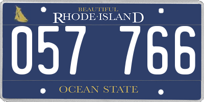 RI license plate 057766