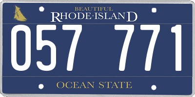 RI license plate 057771