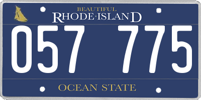 RI license plate 057775