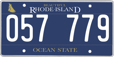 RI license plate 057779