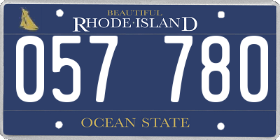 RI license plate 057780