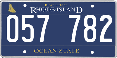 RI license plate 057782