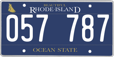 RI license plate 057787