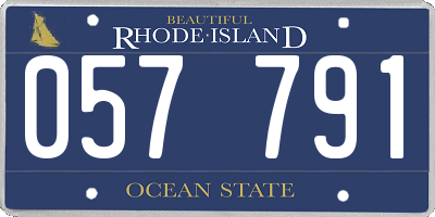 RI license plate 057791