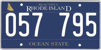 RI license plate 057795