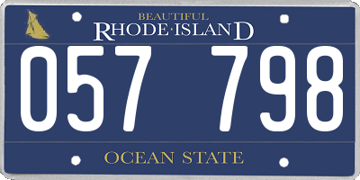 RI license plate 057798
