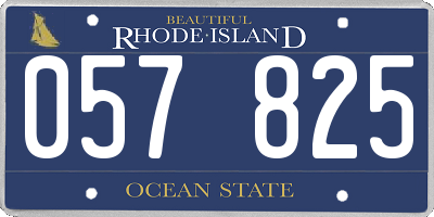 RI license plate 057825