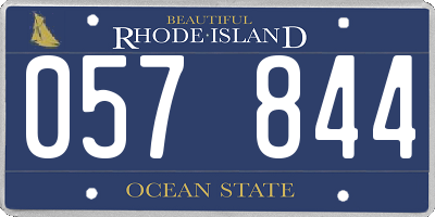 RI license plate 057844