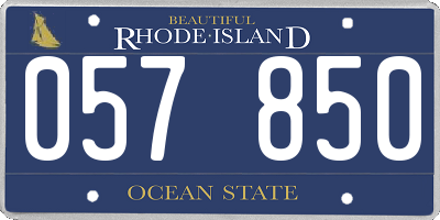 RI license plate 057850