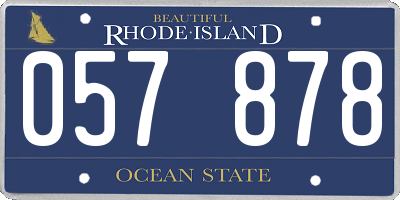 RI license plate 057878