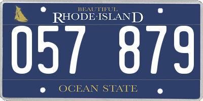 RI license plate 057879