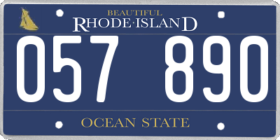 RI license plate 057890