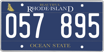 RI license plate 057895