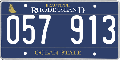RI license plate 057913