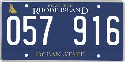 RI license plate 057916