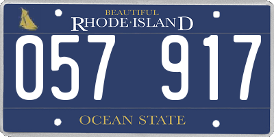 RI license plate 057917