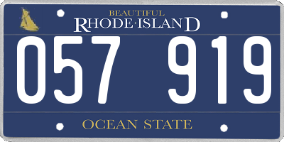 RI license plate 057919