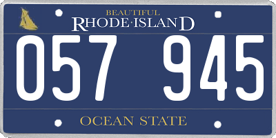 RI license plate 057945