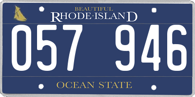 RI license plate 057946