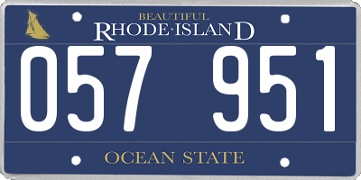 RI license plate 057951