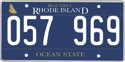 RI license plate 057969