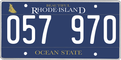 RI license plate 057970