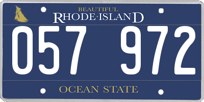RI license plate 057972