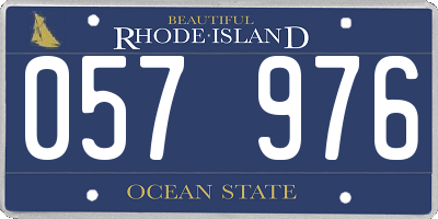 RI license plate 057976