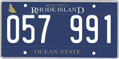 RI license plate 057991
