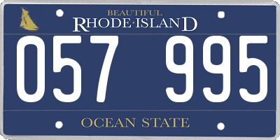 RI license plate 057995