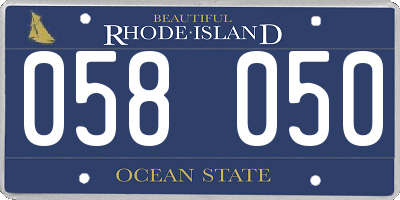 RI license plate 058050