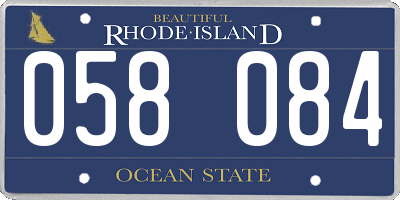 RI license plate 058084