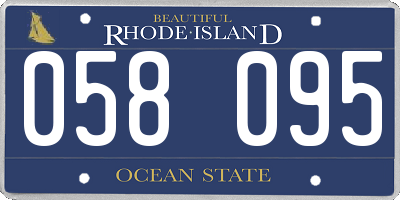 RI license plate 058095