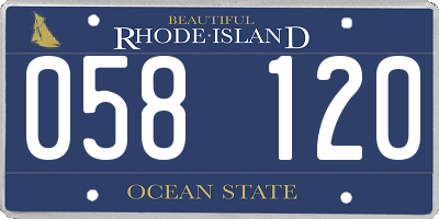 RI license plate 058120