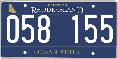 RI license plate 058155