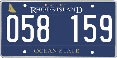 RI license plate 058159