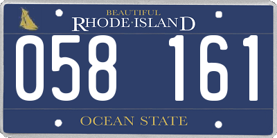 RI license plate 058161