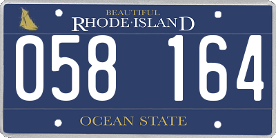 RI license plate 058164