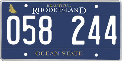 RI license plate 058244