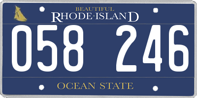 RI license plate 058246