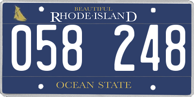 RI license plate 058248