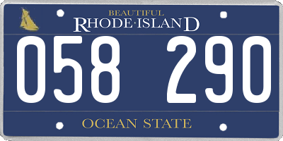 RI license plate 058290