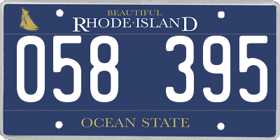 RI license plate 058395