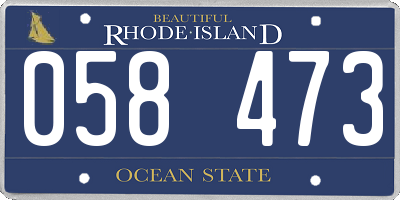 RI license plate 058473